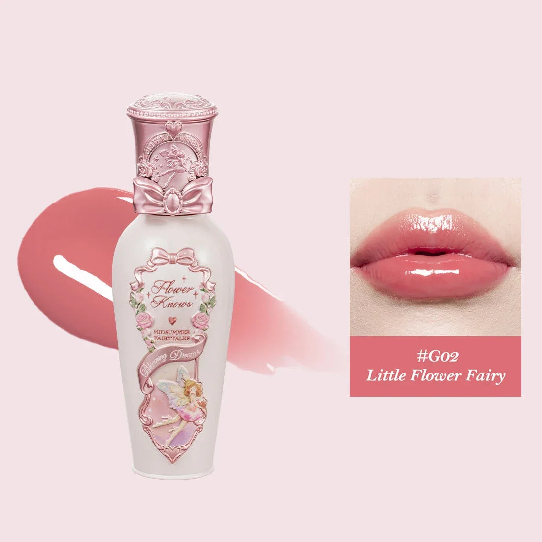 Flower Knows Full Collection Lip Gloss Tinted Lip Oil Vegan Hydrating Lip Makeup for Women Girls Non Sticky Moisturizing Shine