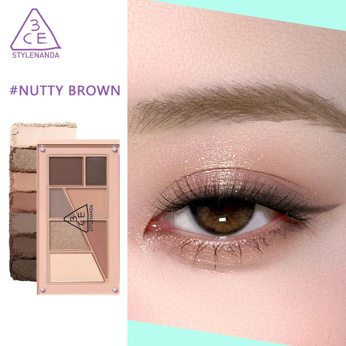 3CE PALETTE EYE,Blendable&High Pigment,Soft Texture&Buildable,Natural Look,Everyday Use,Korean Cosmetic,Korean Makeup