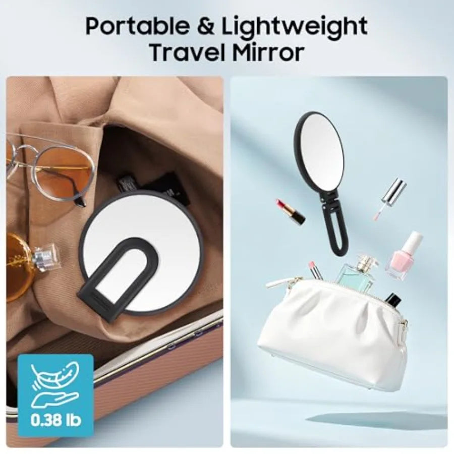 40X Magnifying Mirror, Hand Mirror for Makeup, Double Sided with 40X/1X Magnification, Travel Essential, Portable Foldable for
