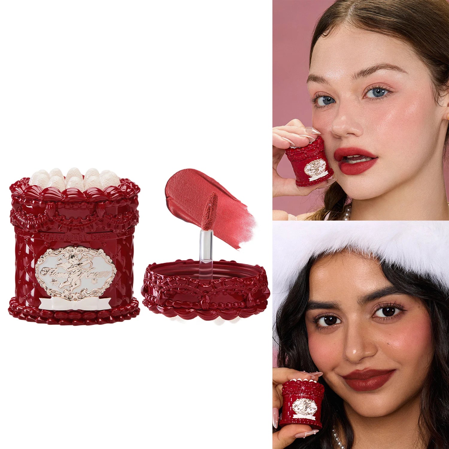 Flower Knows Full Collection Lip Gloss Tinted Lip Oil Vegan Hydrating Lip Makeup for Women Girls Non Sticky Moisturizing Shine