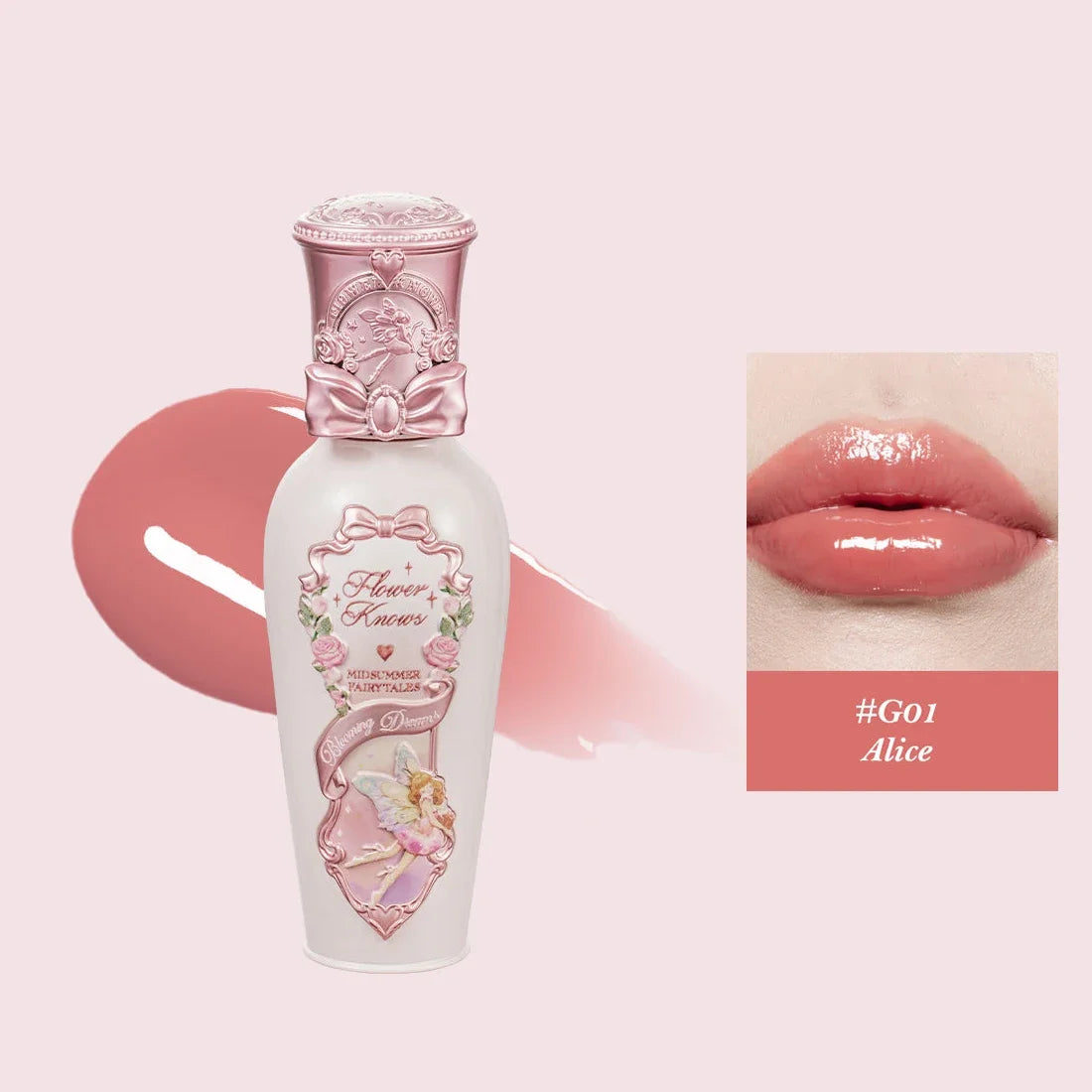 Flower Knows Full Collection Lip Gloss Tinted Lip Oil Vegan Hydrating Lip Makeup for Women Girls Non Sticky Moisturizing Shine