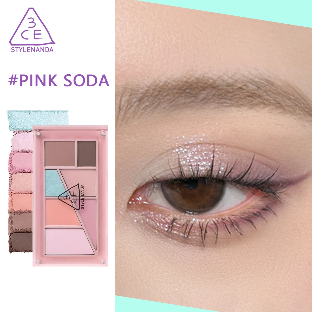 3CE PALETTE EYE,Blendable&High Pigment,Soft Texture&Buildable,Natural Look,Everyday Use,Korean Cosmetic,Korean Makeup