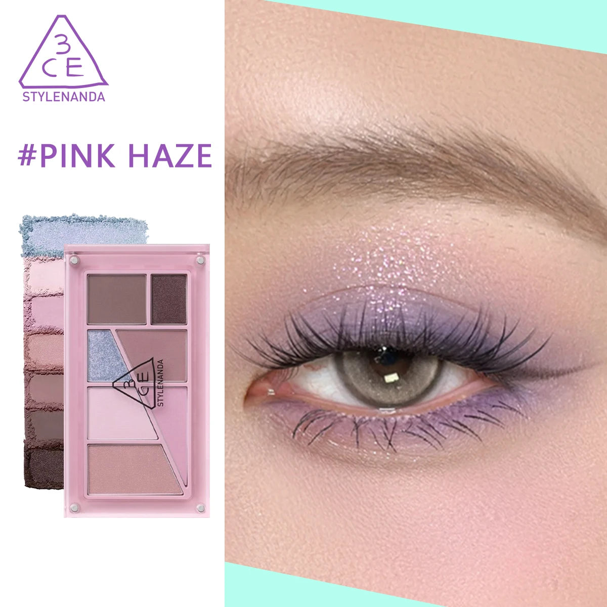 3CE PALETTE EYE,Blendable&High Pigment,Soft Texture&Buildable,Natural Look,Everyday Use,Korean Cosmetic,Korean Makeup