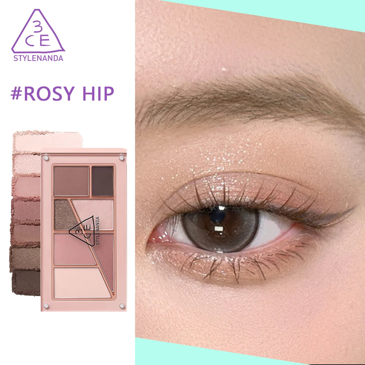 3CE PALETTE EYE,Blendable&High Pigment,Soft Texture&Buildable,Natural Look,Everyday Use,Korean Cosmetic,Korean Makeup