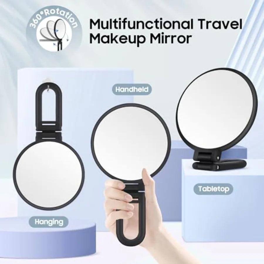 40X Magnifying Mirror, Hand Mirror for Makeup, Double Sided with 40X/1X Magnification, Travel Essential, Portable Foldable for