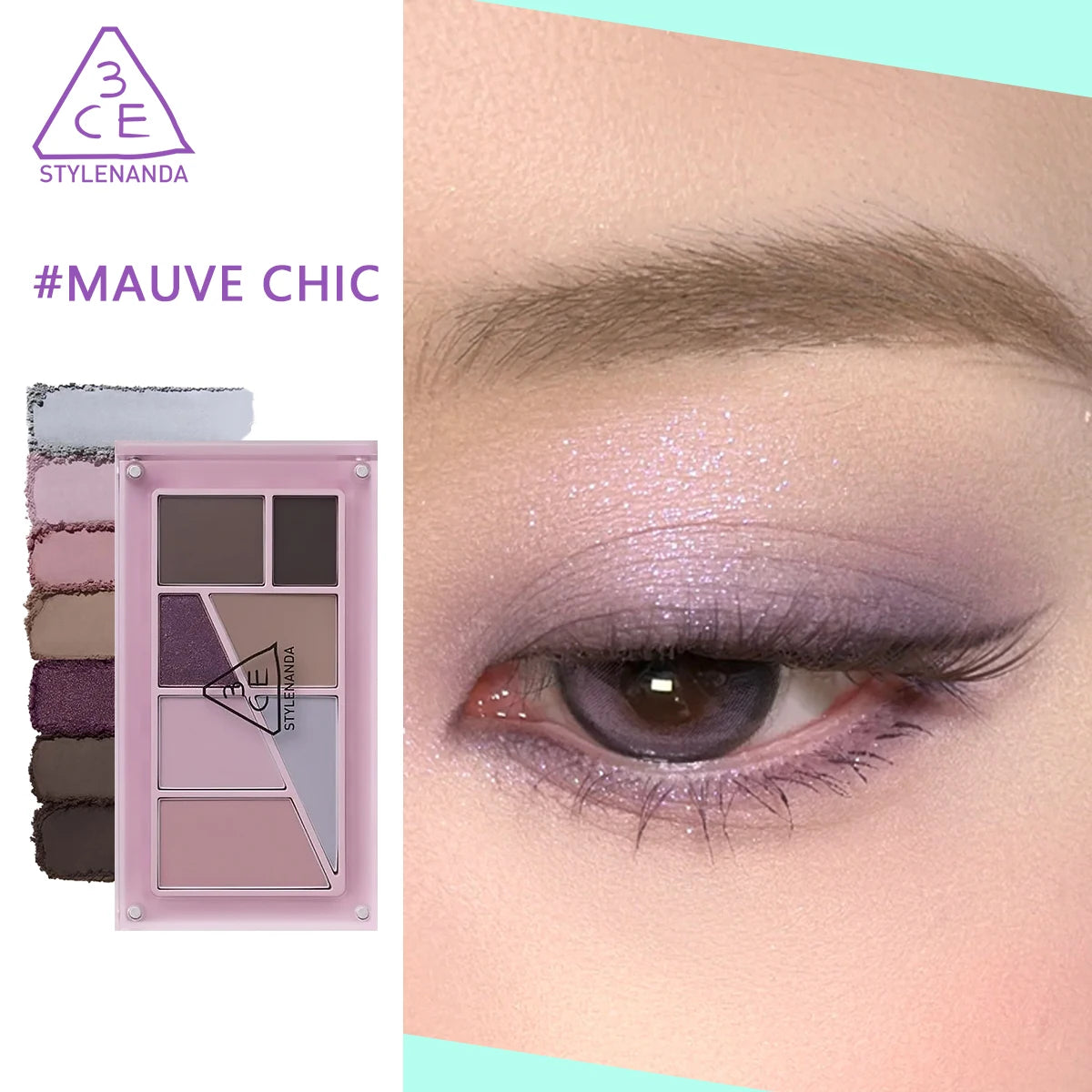 3CE PALETTE EYE,Blendable&High Pigment,Soft Texture&Buildable,Natural Look,Everyday Use,Korean Cosmetic,Korean Makeup