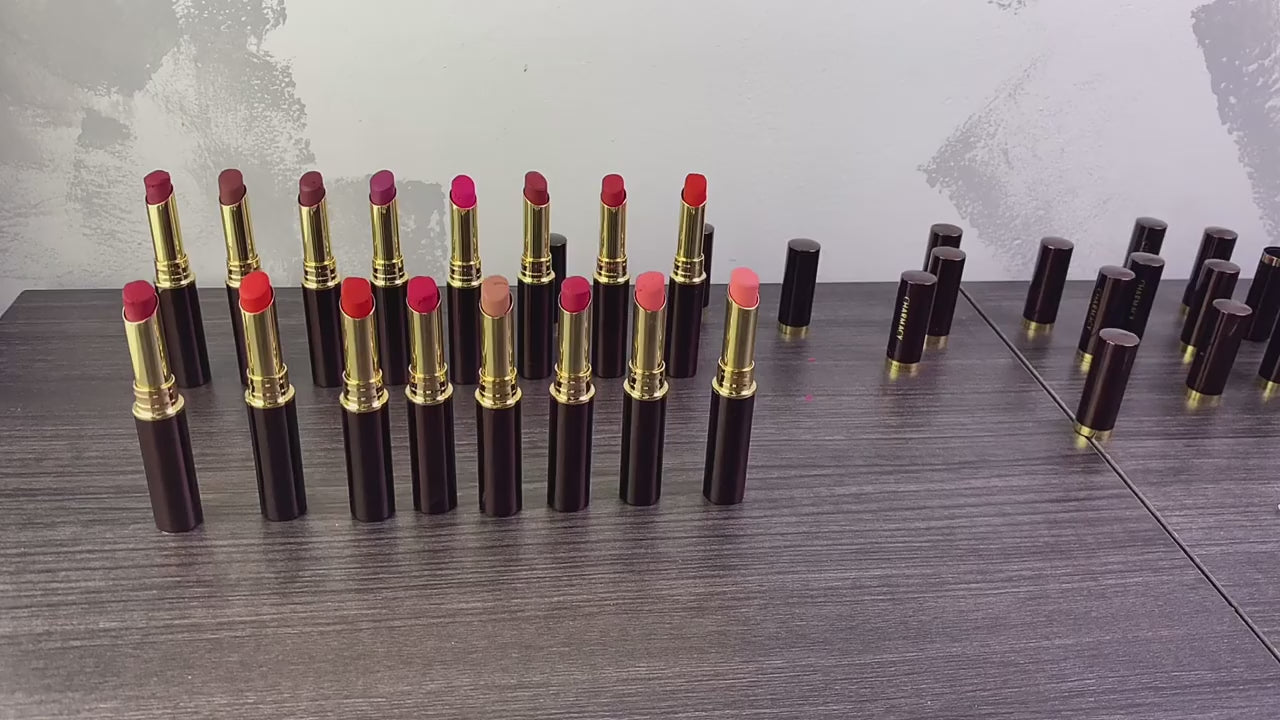 CHARMACY 16 Colors Waterproof Velvet Lipstick Easy To Wear Longstay Lip Stick Long-Lasting Matte Lip Makeup Cosmetic