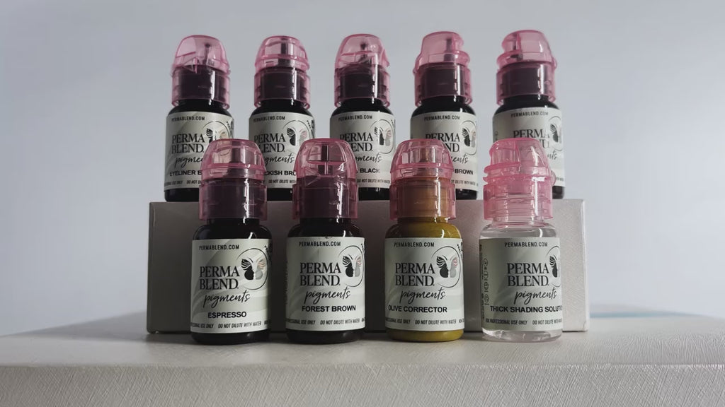 15ML Permanent Makeup Pigment Microblading Supplies for Eyebrow Tattoo Eyeliner Permanent Makeup Professional Tattoo Ink 0.5oz