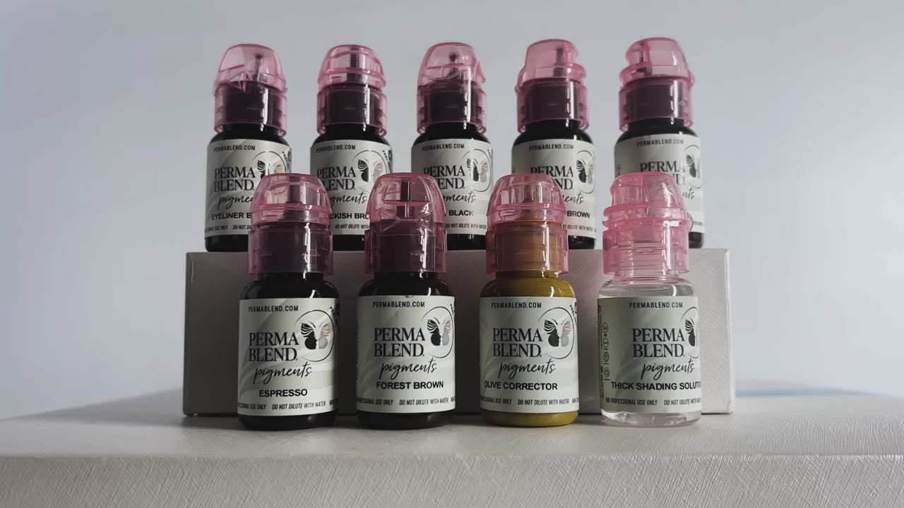 15ML Permanent Makeup Pigment Microblading Supplies for Eyebrow Tattoo Eyeliner Permanent Makeup Professional Tattoo Ink 0.5oz